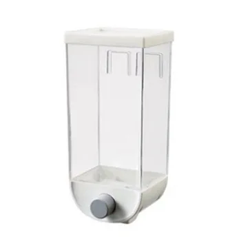 

1000ml 1500ml Grain Storage Tank Home Kitchen Space Saving Wall Hanging Durable Airtight Container Easy Install Press Output