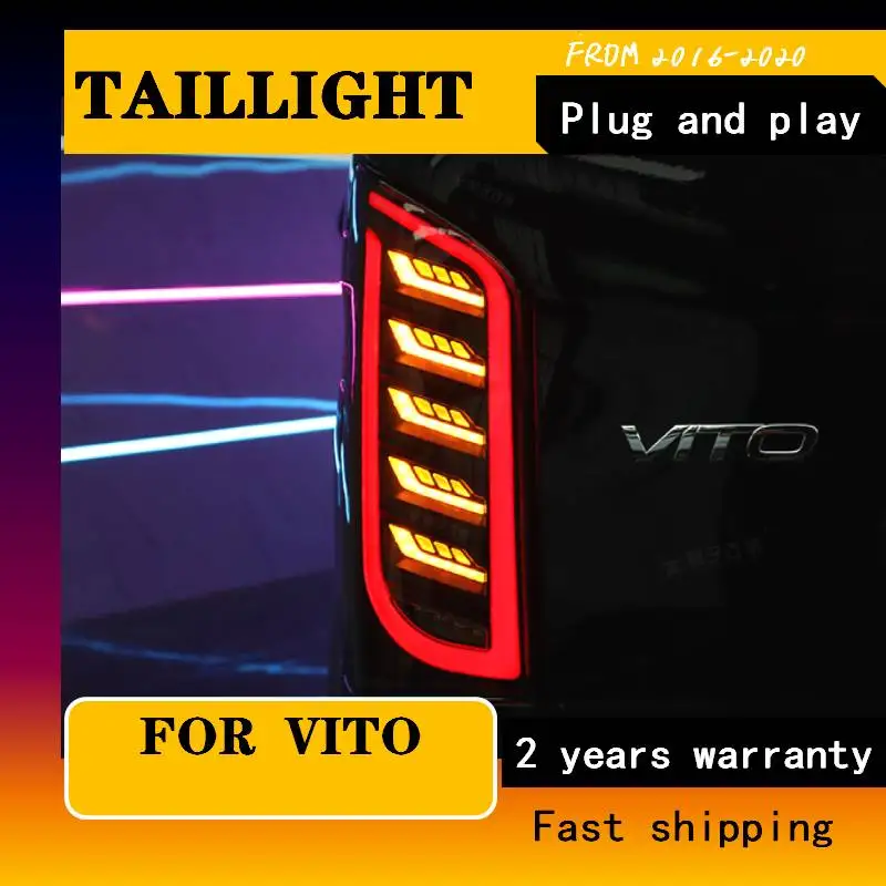 

Car Tail Lights For Benz VITO V250 V260 V260L Maybach Type Taillights LED DRL Running Lights Fog Lights Rear Park Accessories