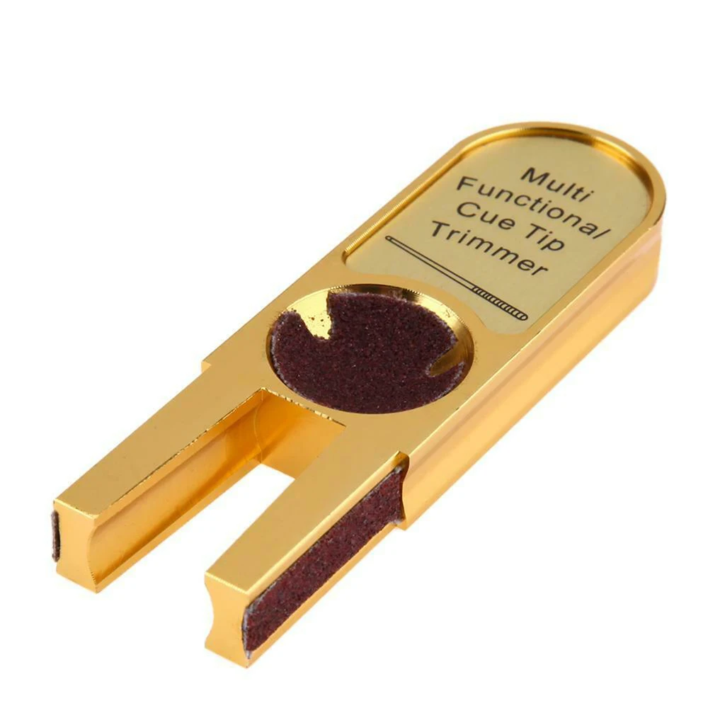 Muti functional U shape Billiards Pool Cue Tip Trimmers Tapper Dime