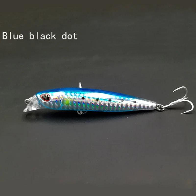 1 шт. блесна рыболовная приманка жесткая искусственная приманка 3D Глаза 9 см 10,5 г рыболовные воблеры колокол Дайвинг 0,1 м-0,5 м кренкбейт блесна - Цвет: Blue black dot