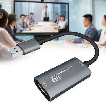

HDMI To USB2.0 Aluminum Alloy Live Streaming HD 1080P Accessories Video Card Computer Multifunction Audio