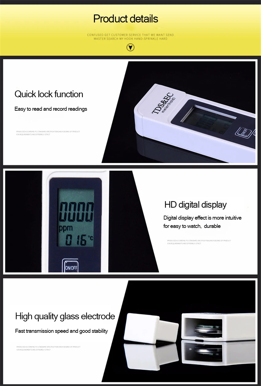 TDS& EC Тестер качества воды ручка, 3 в 1 0-9990PPM tds ec теста термальной проводимости ручка для промышленной воды бытовой диспенсер для воды