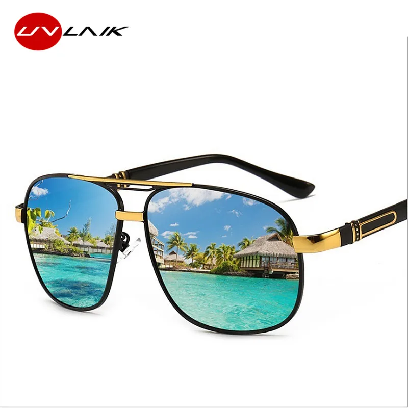 UVLAIK, оптические, фирменный дизайн,, поляризационные солнцезащитные очки, мужские, сплав, очки для вождения, рыбалки, солнцезащитные очки, для путешествий, с коробкой