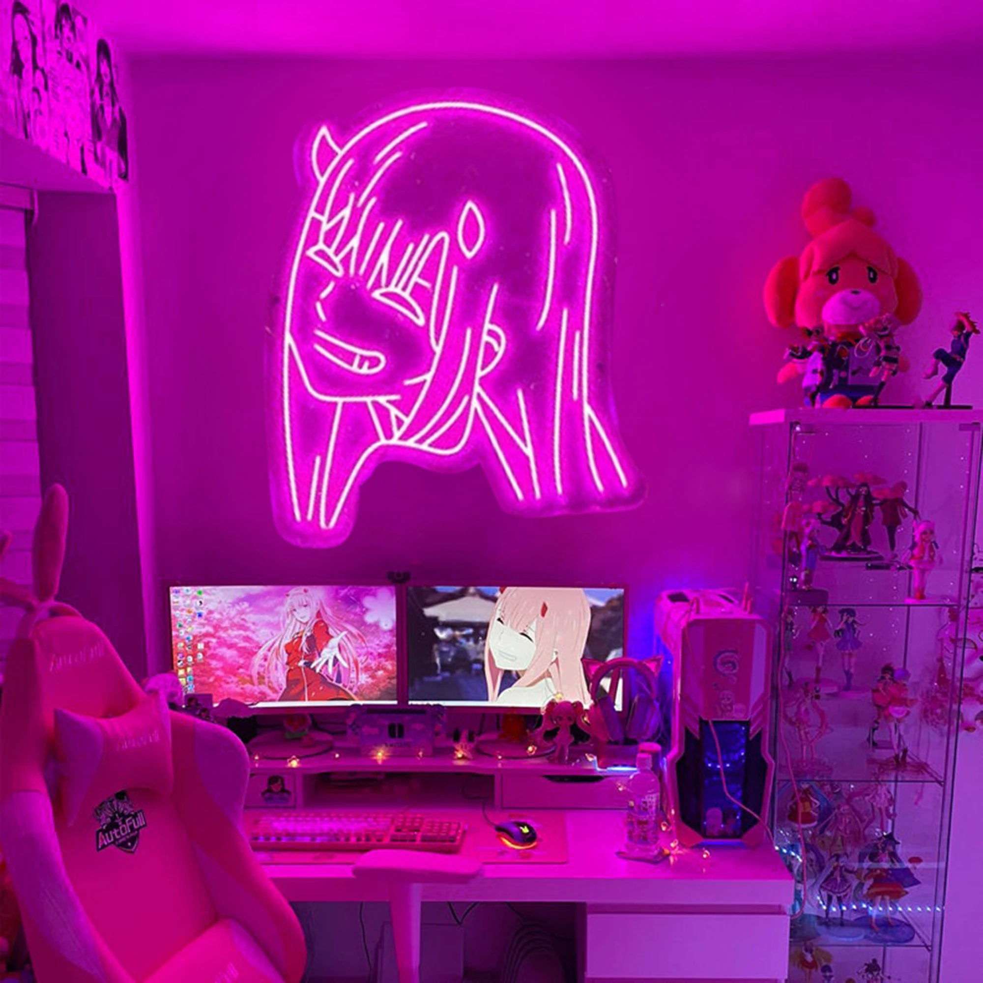 custom Zero Two girl Neon SignNeon Sign AnimeAnime Neon SignLed Neon Lights Decor Signsanime lanyardWall DecorNeon Sign B