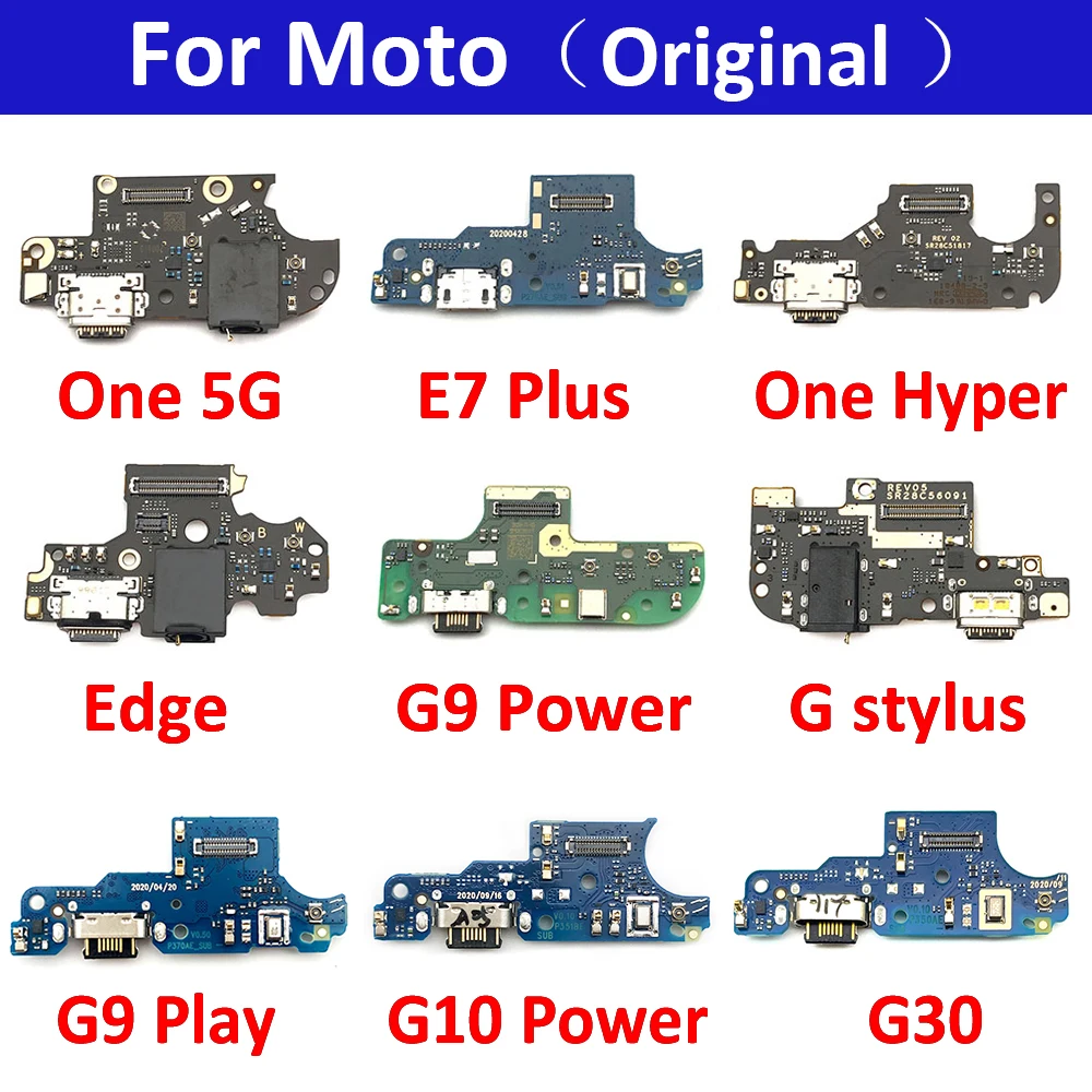 Зарядка через USB Порты и разъёмы Разъем платы гибкий кабель для Moto G9 G10 Мощность G