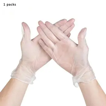 

New 100Pcs Disposable Transparent Pvc Gloves Beauty Tattoo Protective Gloves Labor Insurance Industrial Gloves Pvc Gloves