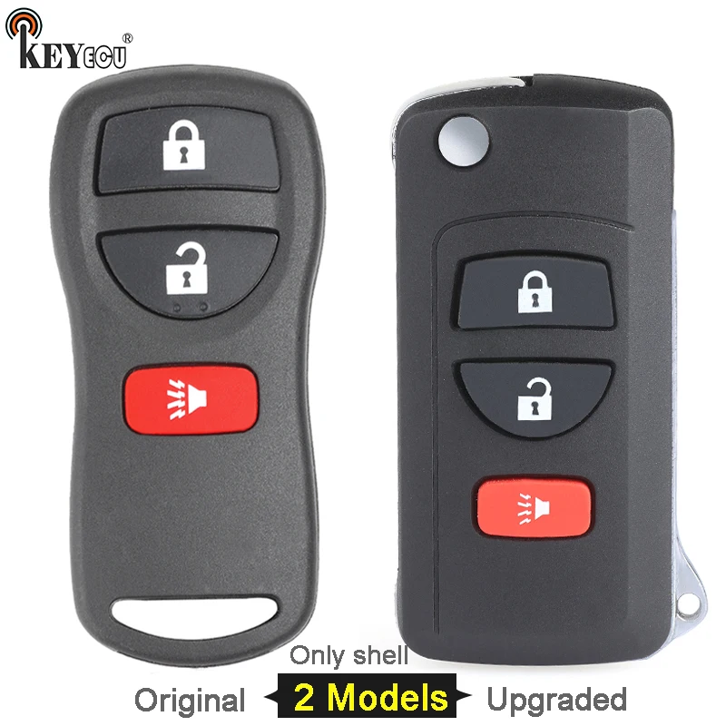KEYECU для Nissan Livina X-Trail Gennis Tiida Sylphy Xterra Murano оригинальный/Модернизированный 3 2 + 1 чехол