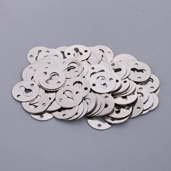 

100Pcs Metal Keyhole Hangers Fasteners Hanging Picture Photo