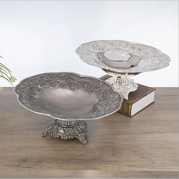 Wholesale/ retail Europe oval metal fruit tray ruteros de cocinaserving bowl snack plate dry fruit tray for table decoration