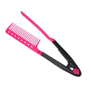 

V Shape Hair Straightener Comb Folding Styling Hairdressing Salon Straightening Brush Simple Useful Portable