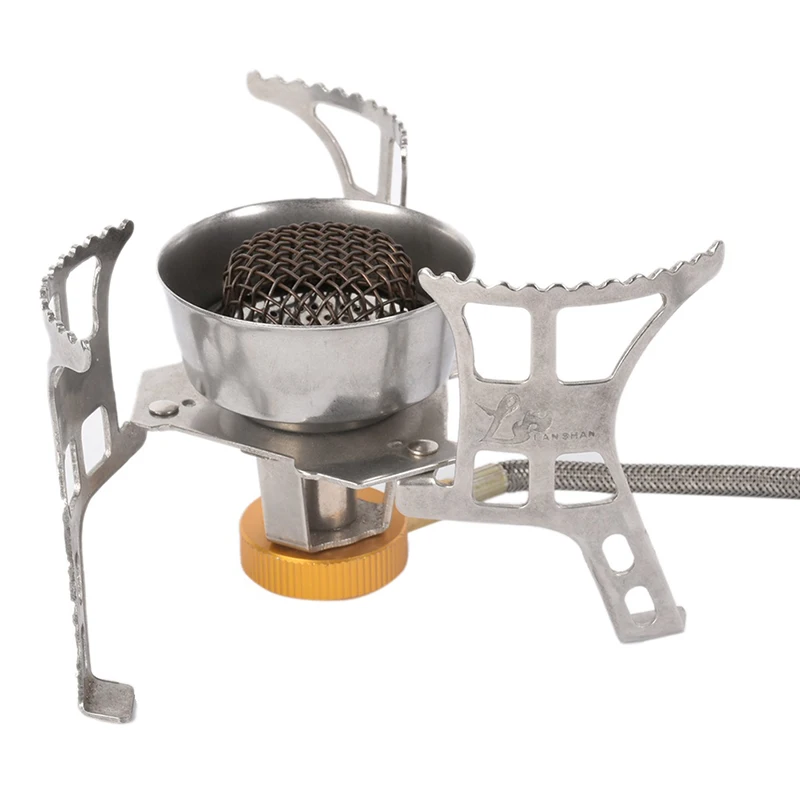 

Outdoor Folding Gas Stove Stainless Steel Material PortableCamping Hiking Picnic Stove Camping Stove Split Burner 2900W