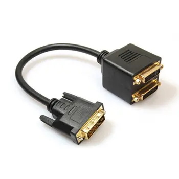 

DVI Splitter Adapter DVI-D Male to Dual 2 DVI-I Female Video Y Splitter Cable Adapter Cable