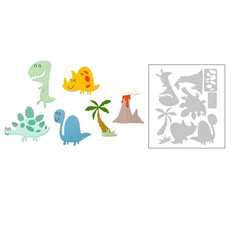 

2020 Hot animal Dragon Dinosaur Plant Tree New Die Cuts Molds Metal Cutting Dies Scrapbooking and Foil Card Making For no stamps