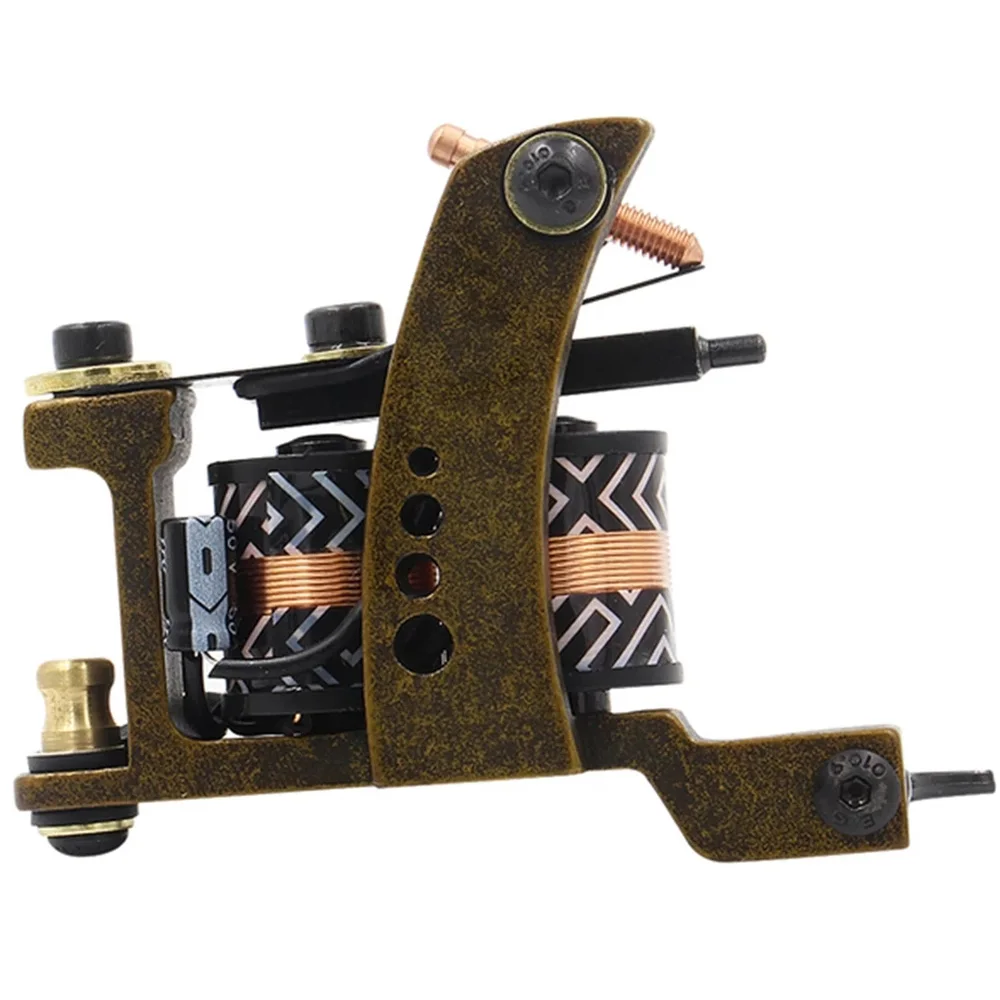 Coils Tattoo Machine Gun 10 Warp Cast-iron Handmade Guns for Tattooing Liner Shader Supplies Accessories | Красота и здоровье