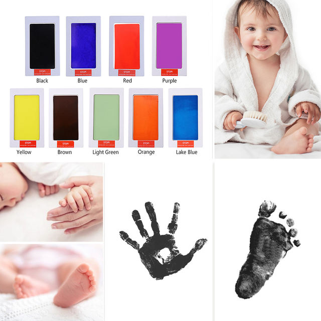 Baby Footprints Handprint Safe NonToxic Ink Pads Imprint ParentChild