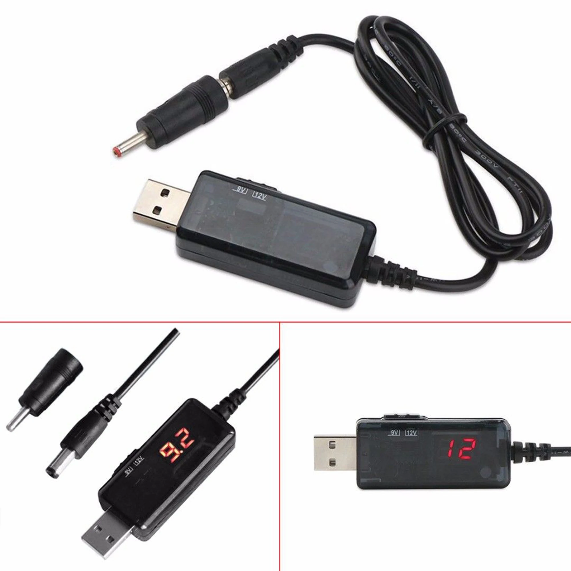 

USB Boost 5V Step Up to 9V 12V dc Voltage Converter Stepup power with LED
