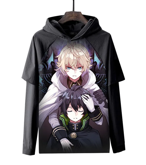 Серафим конца косплей Yuichiro Hyakuya пуловер с принтом толстовки Krul Tepes для мужчин и женщин унисекс флисовая толстовка для осени - Цвет: Style9