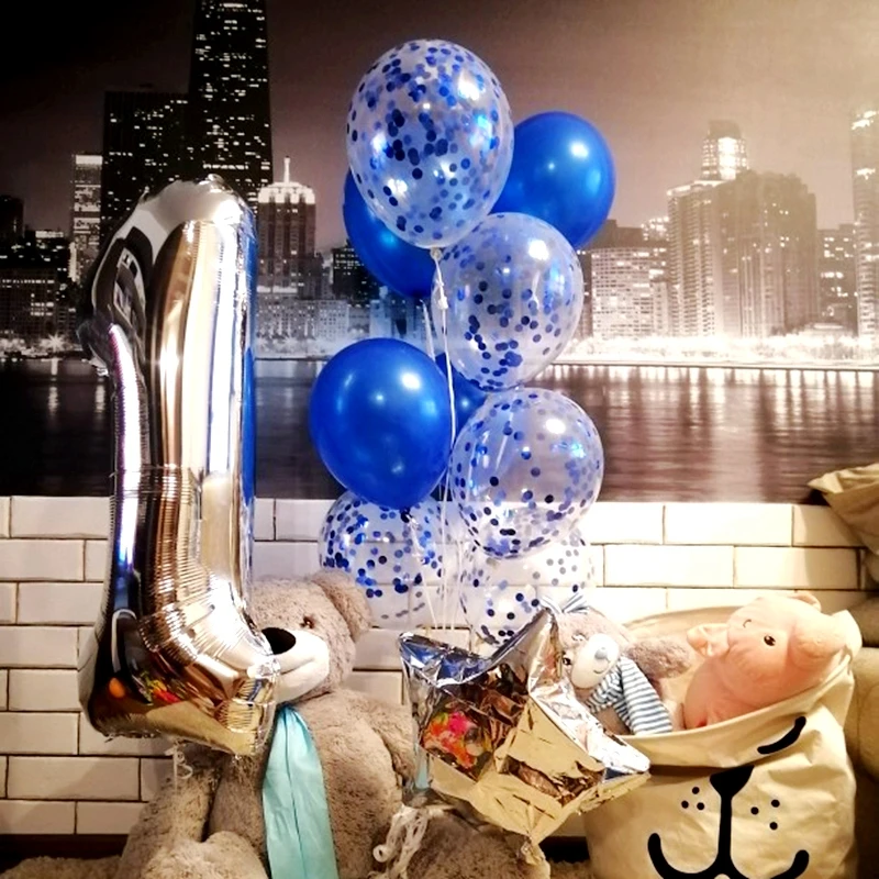 10 шт. металлические латексные воздушные шары с конфетти|birthday decoration|birthday ballonbirthday