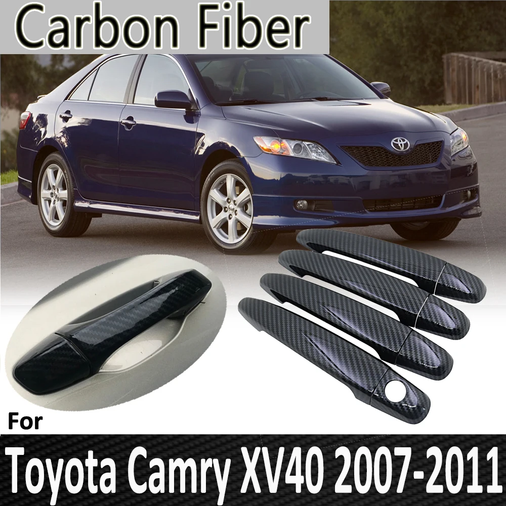 Черное углеродное волокно для Toyota Camry Daihatsu Altis XV40 2007 2008 2009 2010 2011 наклейка на крышку