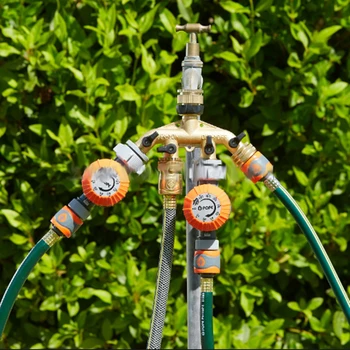 

Six-Point Thread Garden Four-Way Brass Shunt Garden Irrigation Water Connector Home Car Wash Faucet Shunt Gardening Tool