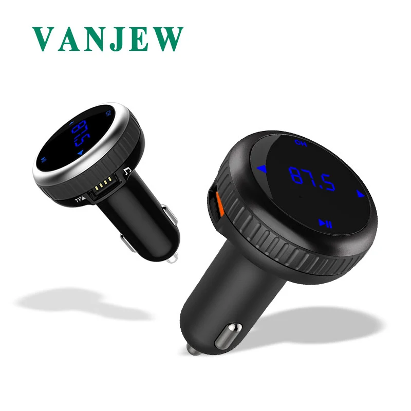 VANJEW BT69Q беспроводной Bluetooth FM передатчик быстрая зарядка 3 0 модулятор два USB порта