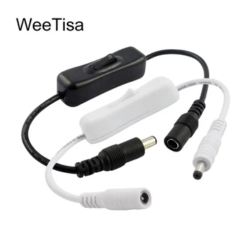 

Light Switch DC 12V Female Male Power Cable 5.5x2.1mm DC Connector ON OFF Inline 304 Switch 5V 12V 24V for LED Strip Light Lamp