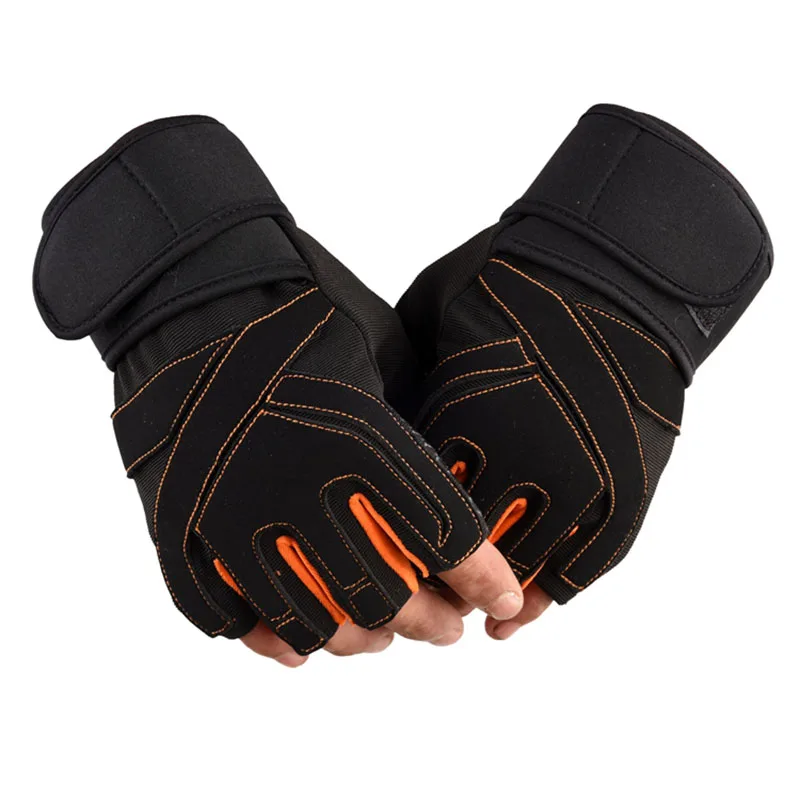 Гимнастические перчатки для тяжелой атлетики гантели для тяжелой атлетики фитнес-упражнений Нескользящие дышащие спортивные тренировочные перчатки на полпальца
