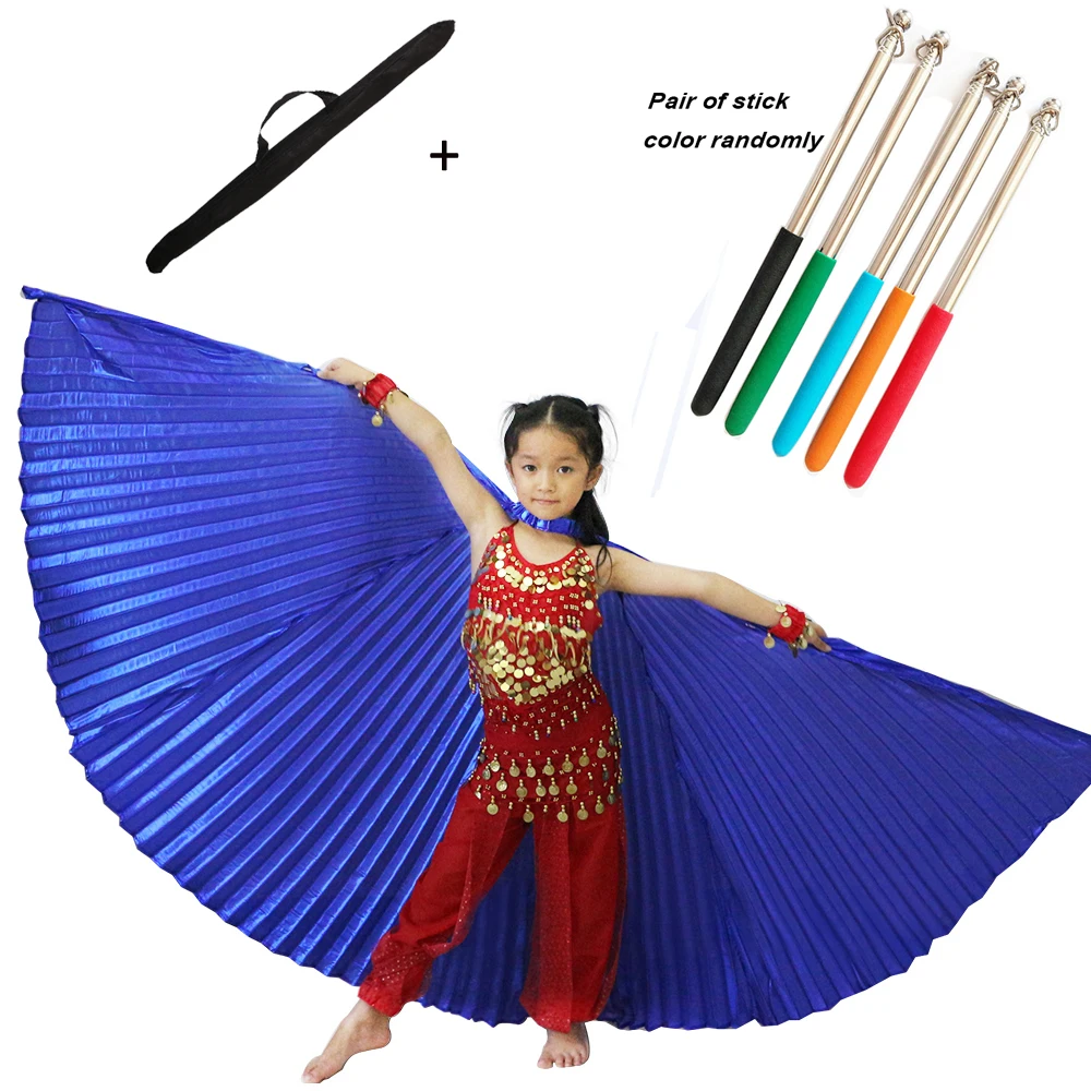 Детские крылья для танца живота, крылья для девочек Isis, Болливуд, Восточный Египет, Египетский танцевальный костюм, крылья с палкой, сумка для детей