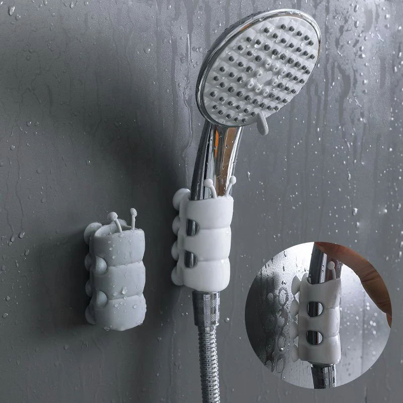 Suction Cup Bracket Removable Silicone Shower Head Wall-mounted Storage Shelf Bathroom Accessories | Дом и сад