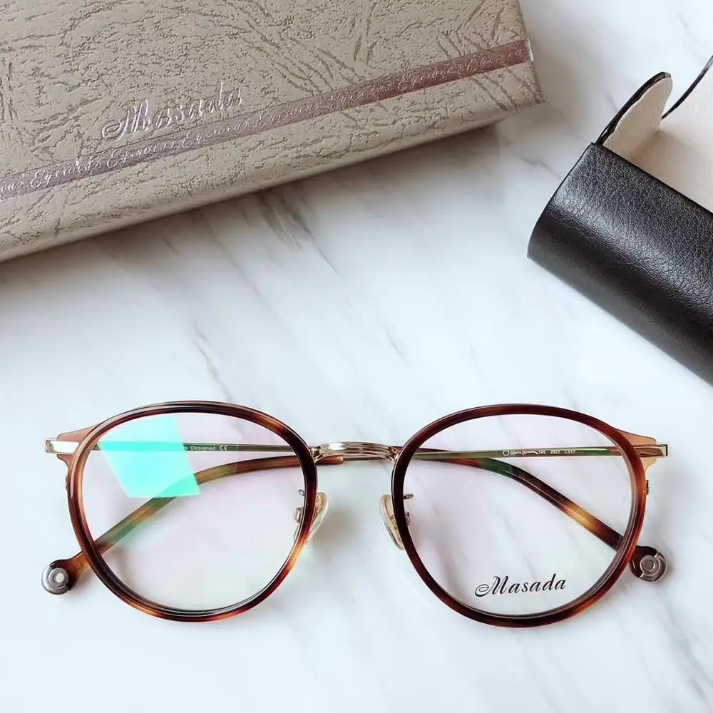 Vintage Optical Glasses Frame Glasses Frame Men And Women Round Glasses Classic Full Optical Prescription Glasses Frame - Frame Color: C517