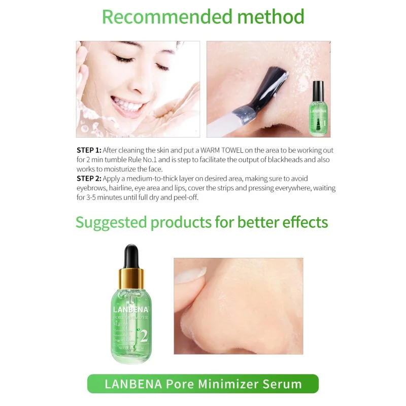Face Black Mask Deep Cleansing Serum Blackhead Remover Mask Essence Acne Treatment Facial Peeling Mask Skin Care Beauty