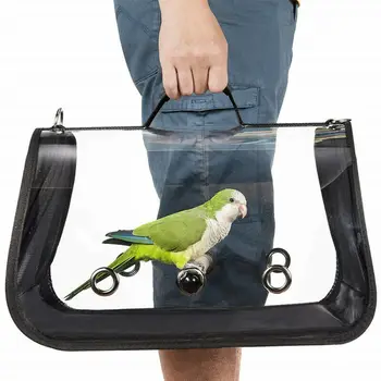 

Portable Pet Bird Parrot Carry Cage with Perch Outdoor Travel Carrier Bird Canary Transport Breathable Multi-functional Handbag