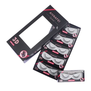 

10 Pairs/Box 100% 5D Mink False Eyelashes Wispies Handmade Natural Long Lashes Cruelty-free Multilayers Eyelash Makeup Tools