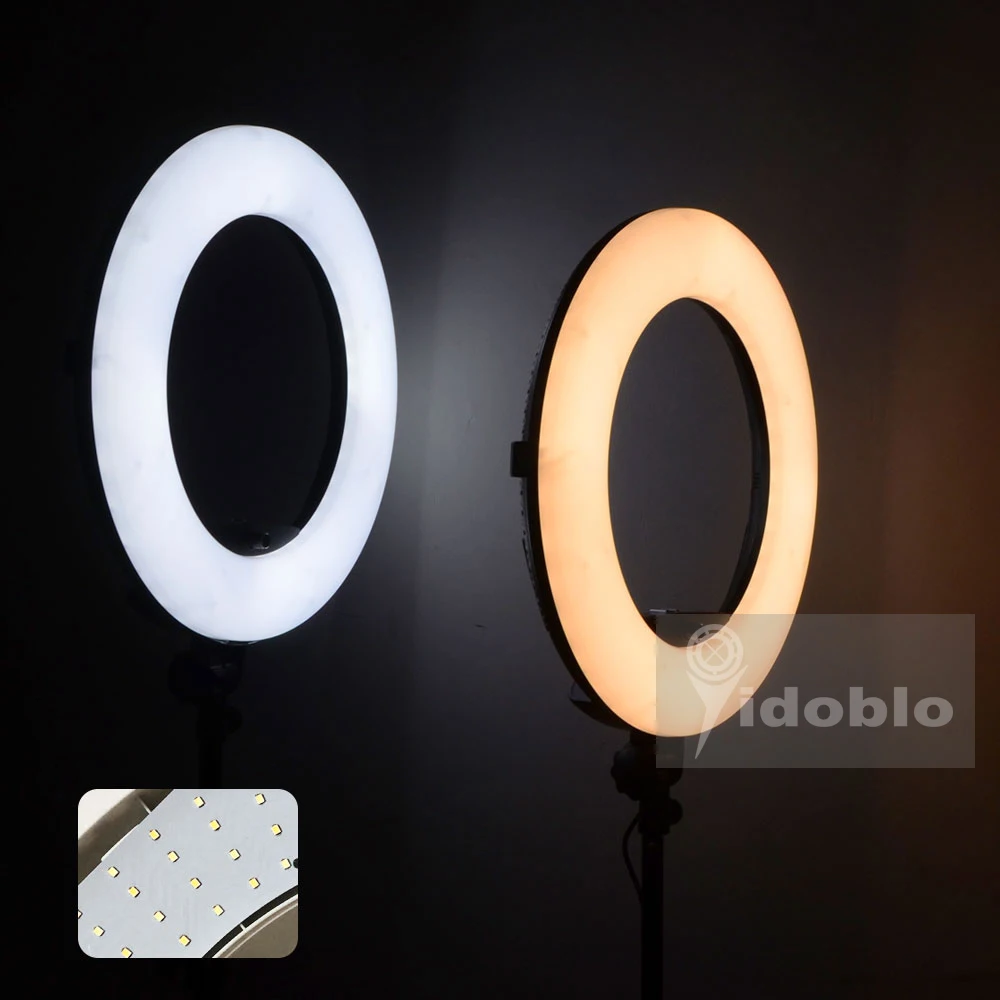 96 Вт Yidoblo FE-480II био-цвет регулируемый кольцевой светильник для макияжа красивый светодиодный светильник-кольцо фотографический вещательный светильник+ подставка+ сумка