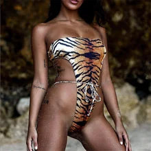 Bkning, бандо, женское сексуальное бикини, сдельный купальник, танга, стринги, купальник, тигр, Леопардовый принт, боди, Badpak, купальник, набор