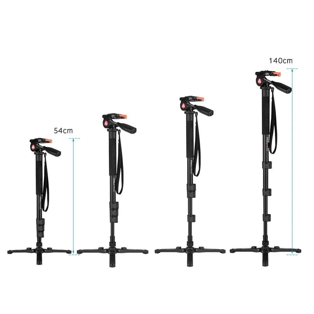 Монопод для камеры vKINGJOY MP1008F со съемным триподом на 3 ножках с наклонной головкой 54-140 см для Canon Nikon sony DSLR camera s