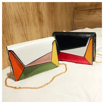 

Small multicolor Patchwork Mini Crossbody Ladies Handbag Chain Messenger Bag Women Handbag Hot Sale bolso mujer purse *