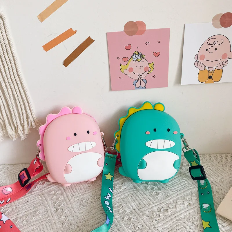Purse Dinosaure-Pattern Silicone Travel Girl Kids Cartoon Cute Mini Satchen-Bag Coin