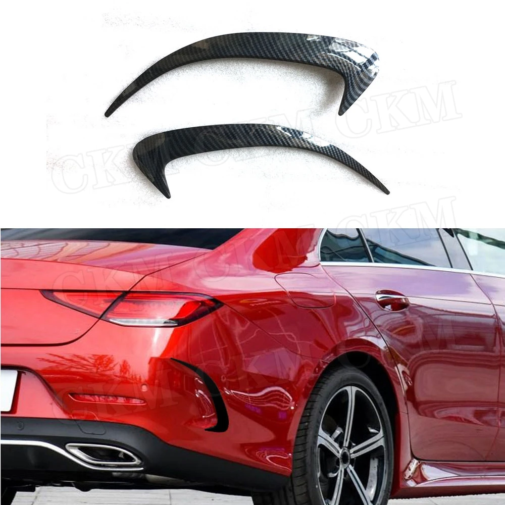 

Rear Bumper Air Vent Canards Trims for Mercedes-Benz CLS Class CLS300 CLS350 CLS450 Sedan 2019+ Carbon fiber / ABS Bumper Cover