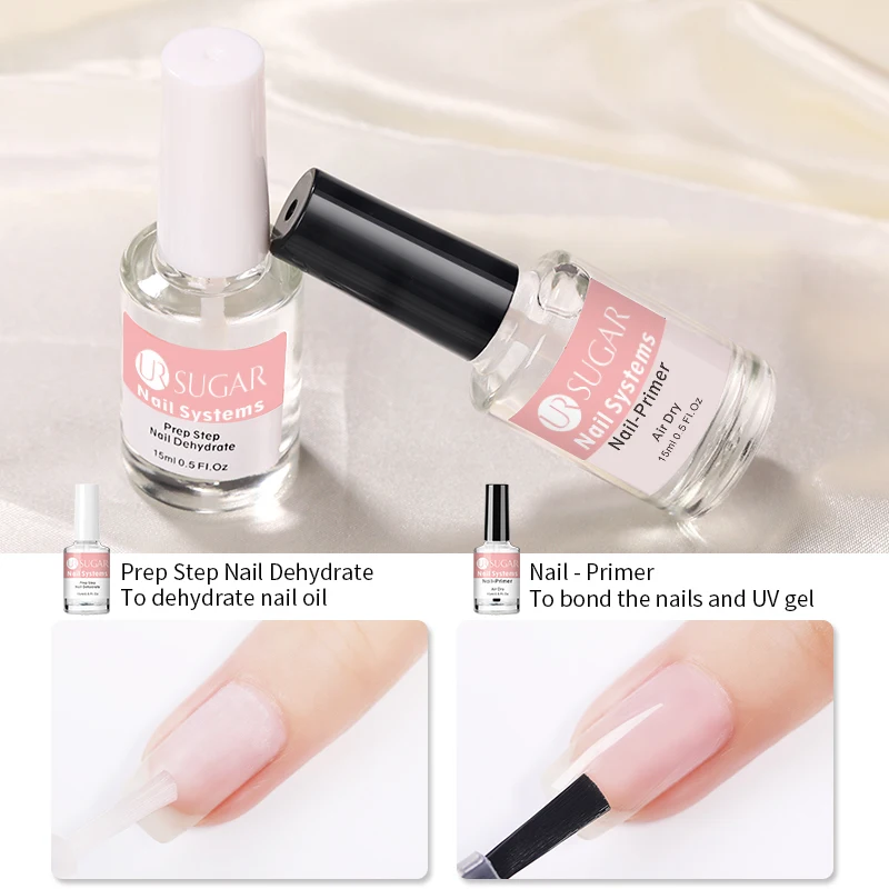 UR SUGAR Nail-Primers And Nail Prep Dehydrator Set 15ML No Need UV LED Lamp Manicures for Nail Art Gel Nail Polish Design 2