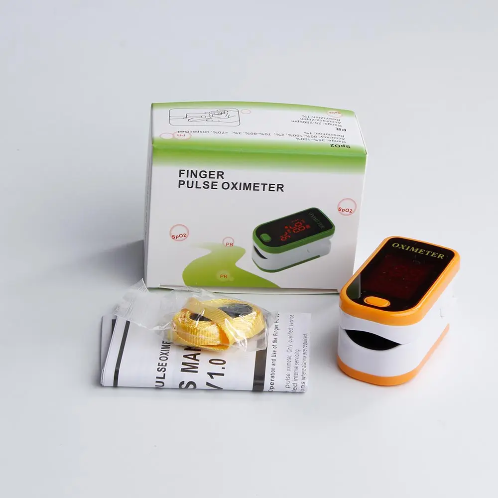 Портативный Пальчиковый пульсоксиметр, медицинское оборудование, светодиодный пульсоксиметр, цифровой Пульсоксиметр Saturometro Heartrate Monitor - Цвет: Orange
