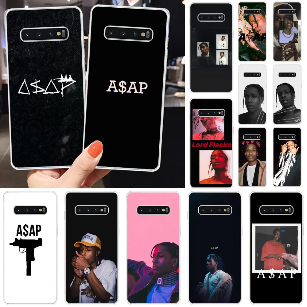 

OFFeier ASAP Rocky Rapper TPU Soft Rubber Phone Cover for Samsung S10 S10 Plus S9 S9 Plus S8 S8plus S7 S6 Mobile Cases