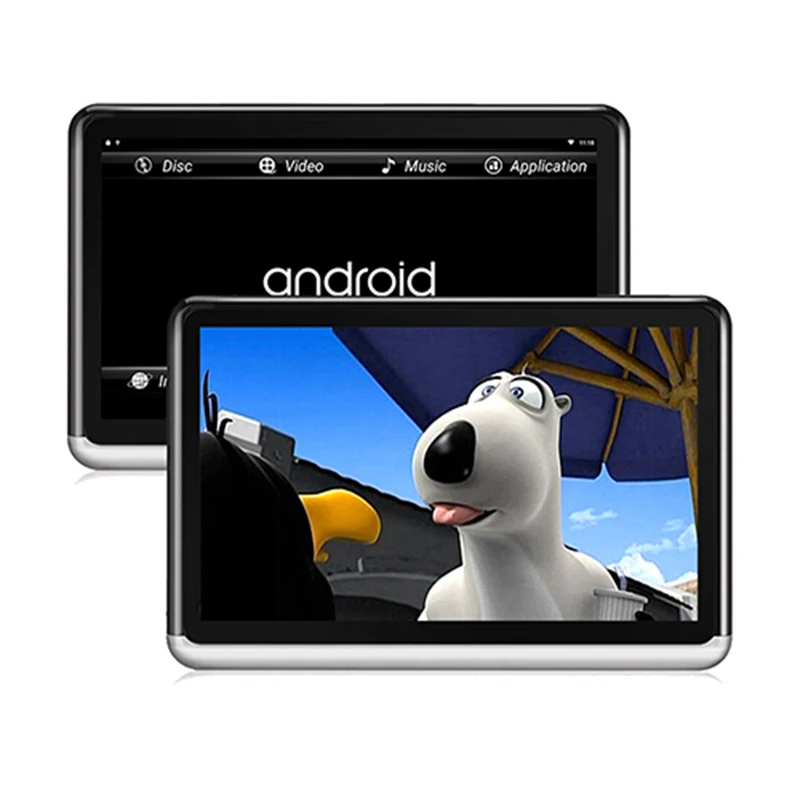 Автомобильный монитор для подголовника YAZH 10 1 дюйма Android 1366*768 1080 HD сенсорный экран