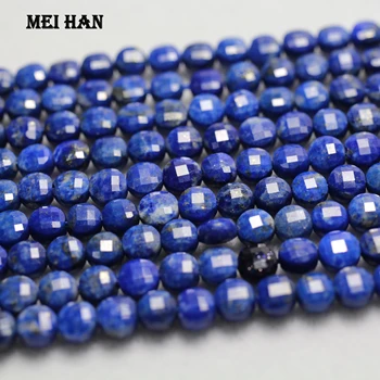 

Meihan (3 strands/set) natural 2*4mm Lapis Lazuli faceted flat round coin loose beads for jewelry making design