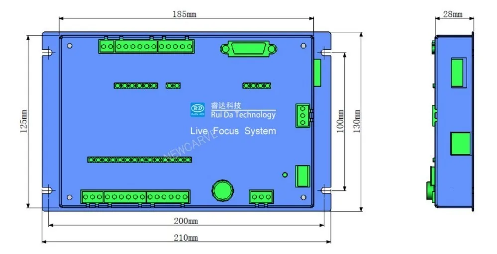 Ruida RD RDC6333F DSP волоконный лазерный режущий контроллер для лазерной резки NEWCARVE