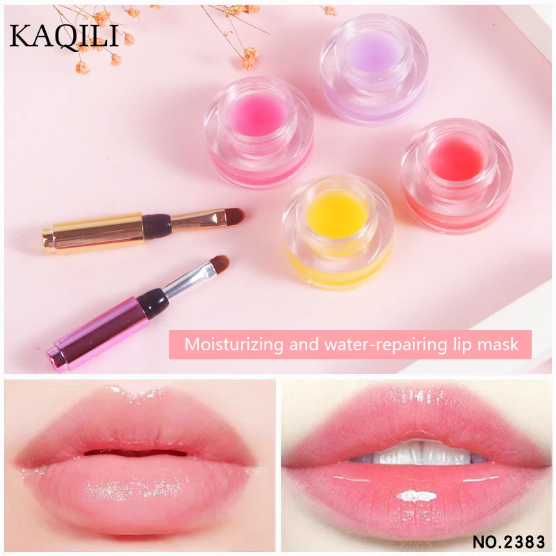 

Lip Sleeping Mask Lip Balm with Lip Brush Moistened Nourish Repair Lip Wrinkle Remove Dead Skin Restore Lip Gloss Lip Care TSLM1