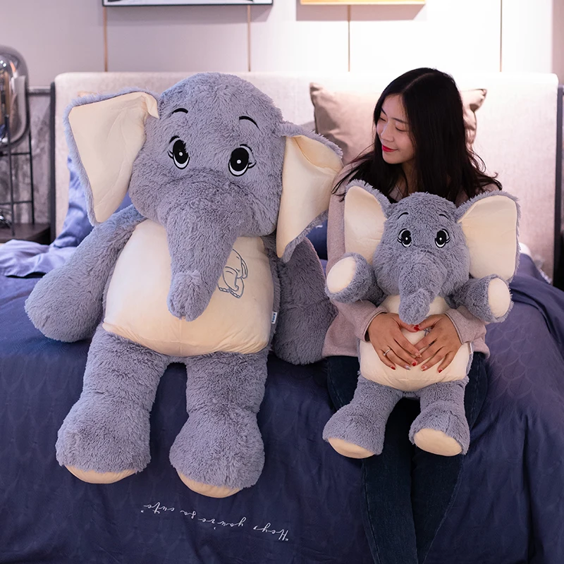 24"Large Big Soft Pillow Plush Stuffed Elephant Animal Toy Teddy Bear kids Play 