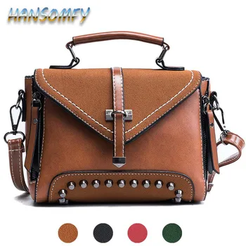 

Retro leather shoulder bags women's vintage bag women handbag ladies casual Brown small messenger crossbody bag female CC-26