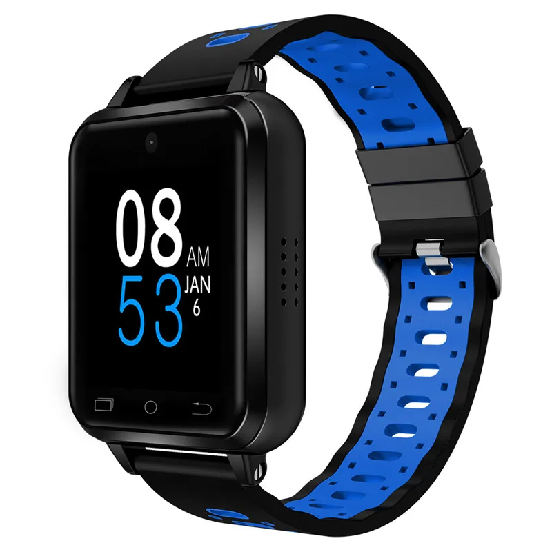 SZHAIYU фитнес-трекер пульсометр Bluetooth Смарт-часы поддержка 4G sim-карты gps wifi камера водонепроницаемый смарт-браслет Android - Цвет: Синий