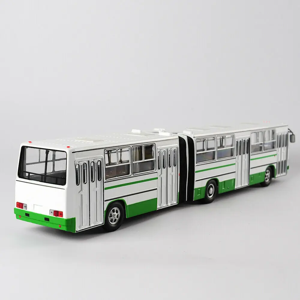 38cm In Stock For Collection 1/43 Scale Green/Yellow IKarus-280 Alloy Soviet Russia Double-decker Bus Model Gifts for Fans photo